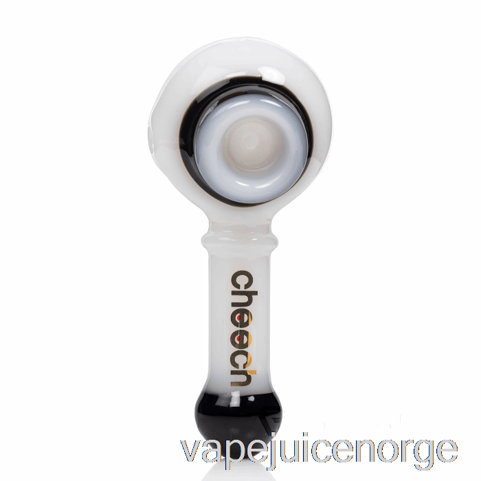 Vape Norge Cheech Glass Dobbel Skje Pipe Sort/hvit